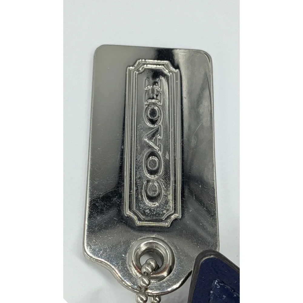 Coach Charm Hangtag Mix Navy Star Leather & Silver Logo Hangtags Bag Accessories